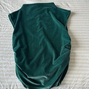 a new day Dark Green Velvet Tank Top